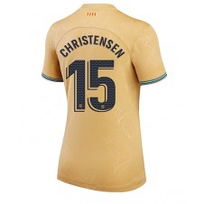 Barcelona Andreas Christensen #15 Bortedrakt Kvinner 2022-23 Kortermet